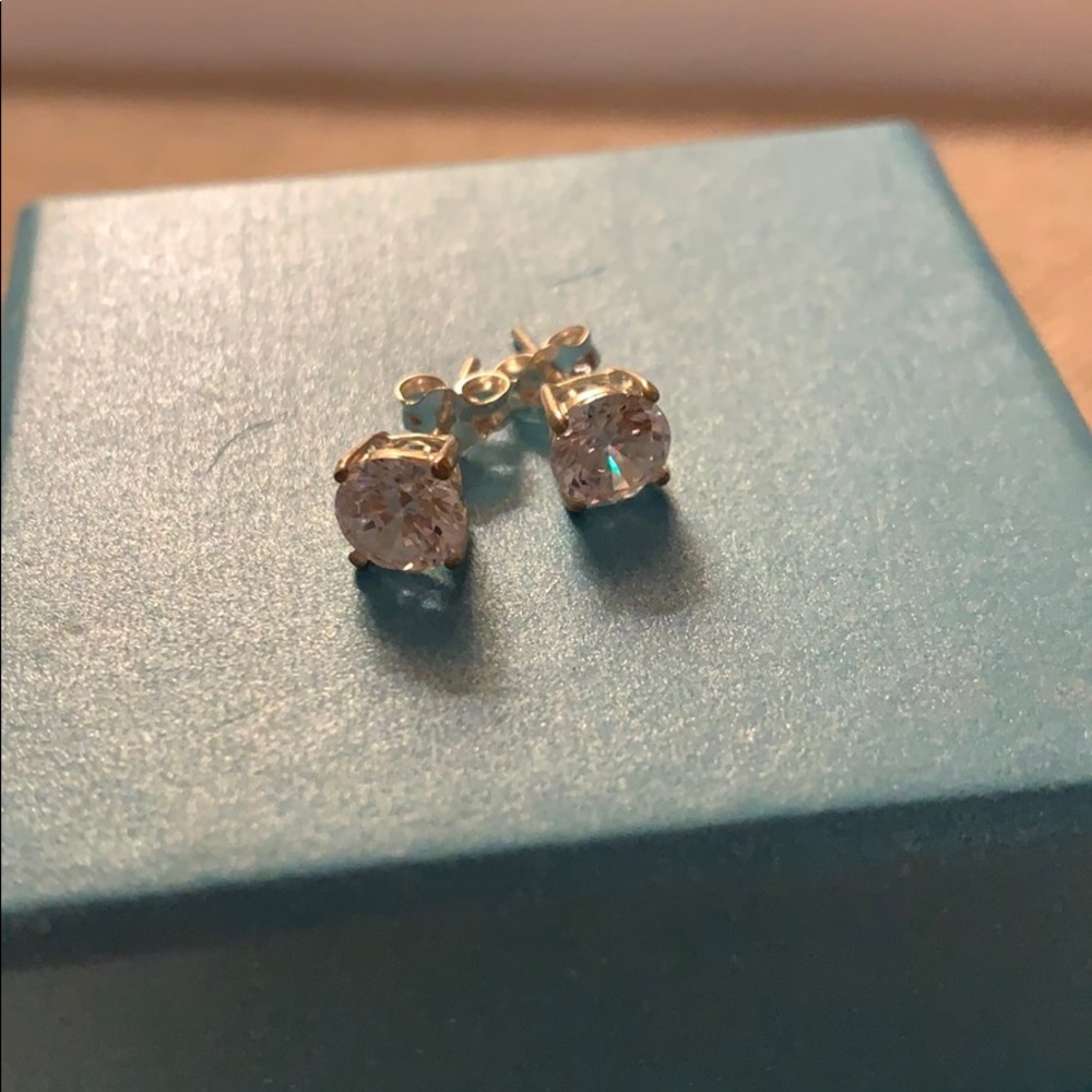 Sterling Silver CZ Diamond Earrings Travel Jewelry